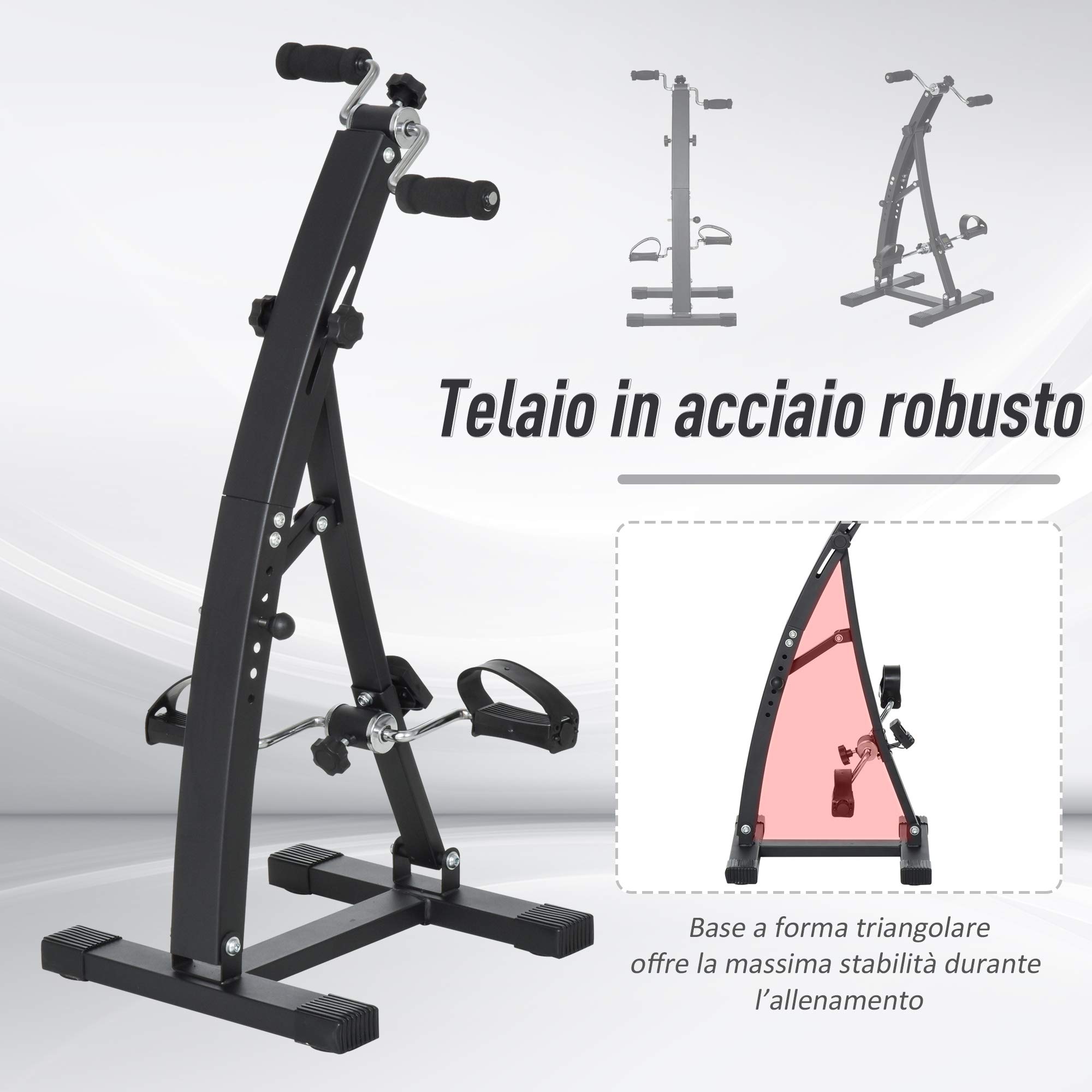 homcom Pedaliera Braccia e Gambe da Divano o Poltrona con Schermo LED, Altezza e Intensità Regolabile, 41x50x96cm