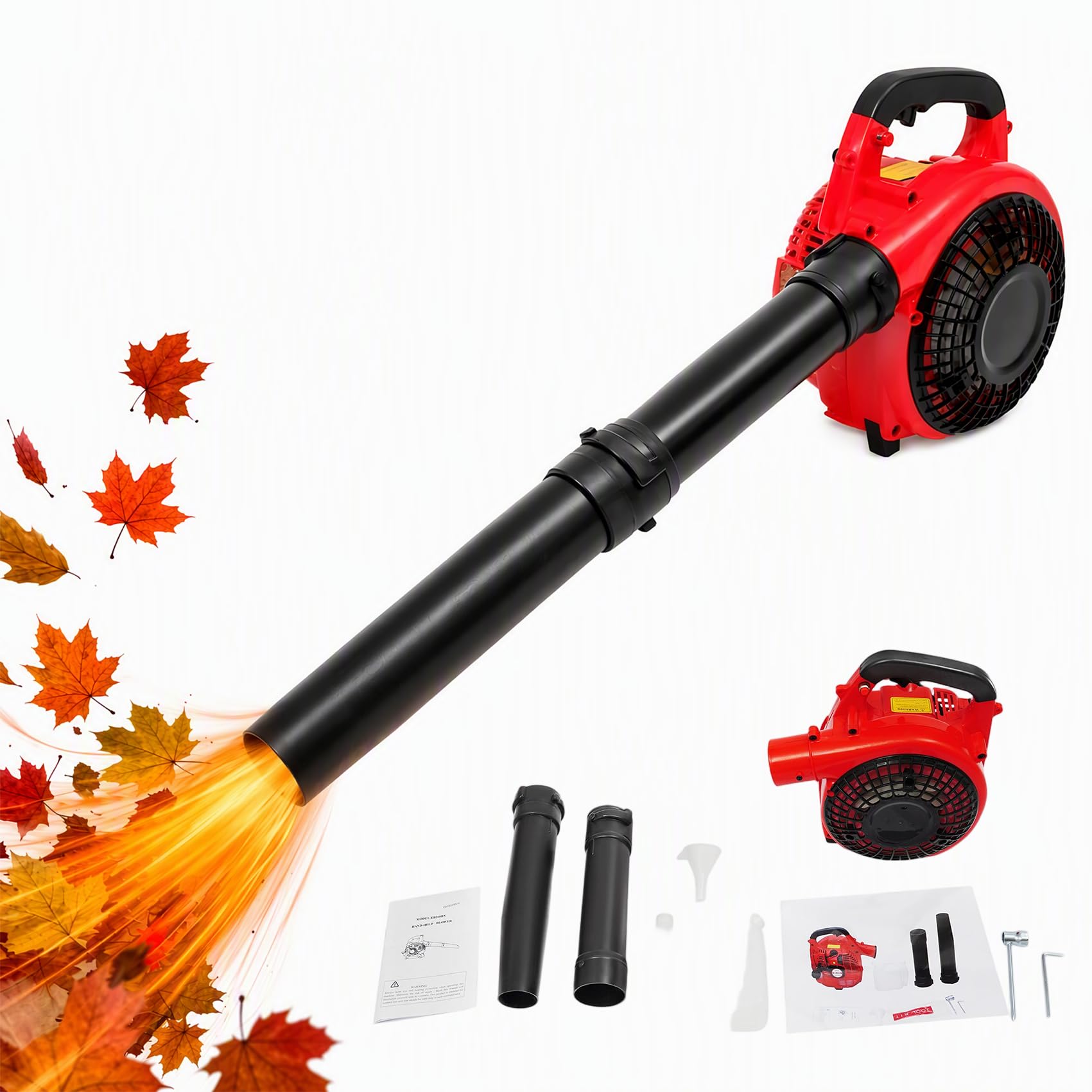 Souffleur portable à essence 26 cc 2 temps pour jardin, cour