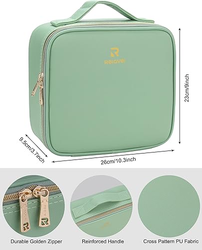 Miniatura 4 de Relavel Estuche de tren de maquillaje de viaje, organizador de cosméticos de maquillaje, bolsa de almacenamiento portátil para artistas con