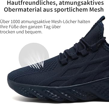 Sneaker Hombre Zapatillas Deporte Running Zapatos Correr Jogging Caminar Bambas Deportivas Casual Gimnasio Fitness Gym Atlético Tenis Moda Ligeros Transpirables Trabajo huhe1