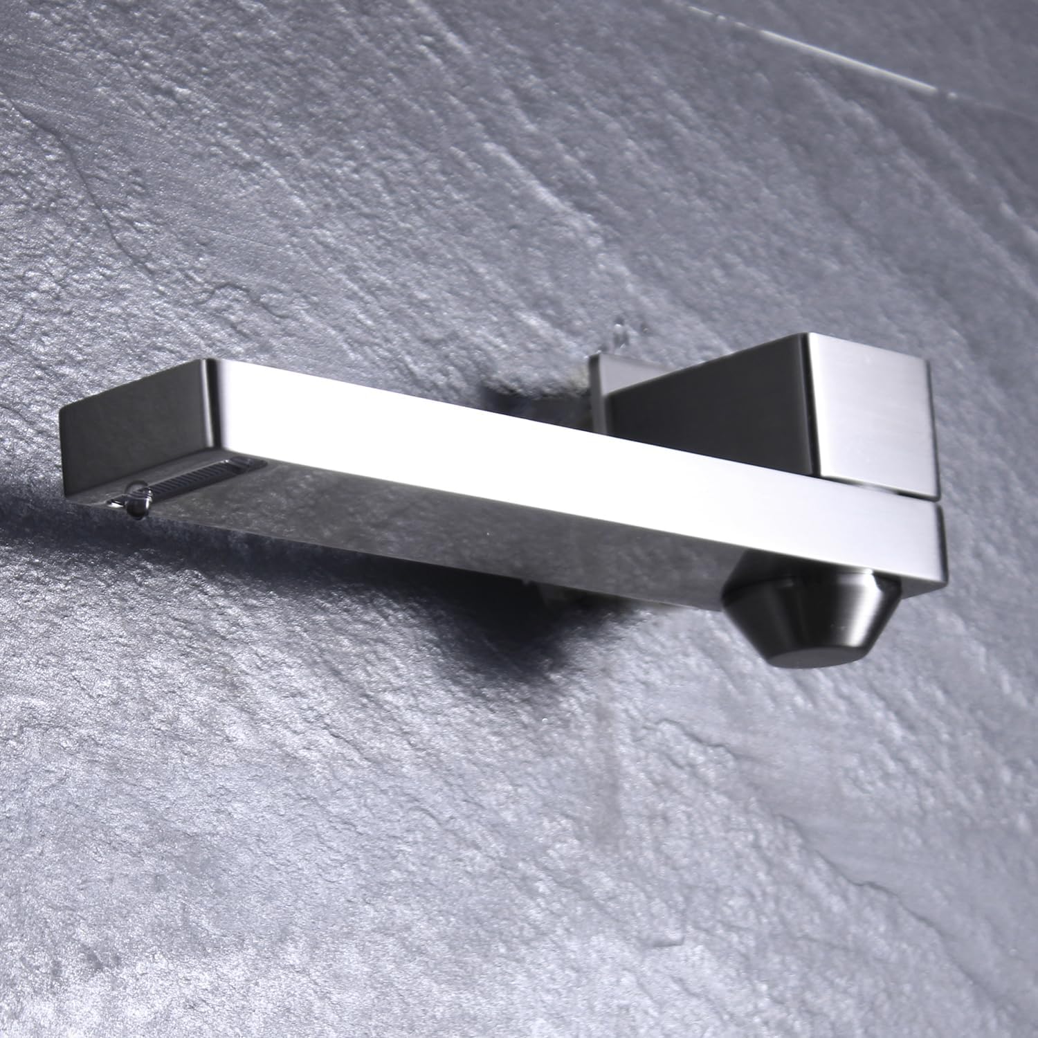 Brushed Nickel Waterfall Tub Faucet Spout Non Diverter for Bathtub Shower Faucet Folding Wall Mount 180 Degree Swivel Bath Tub Spout with ON/Off High Flow Filler Bath Spa Bathtub Spout