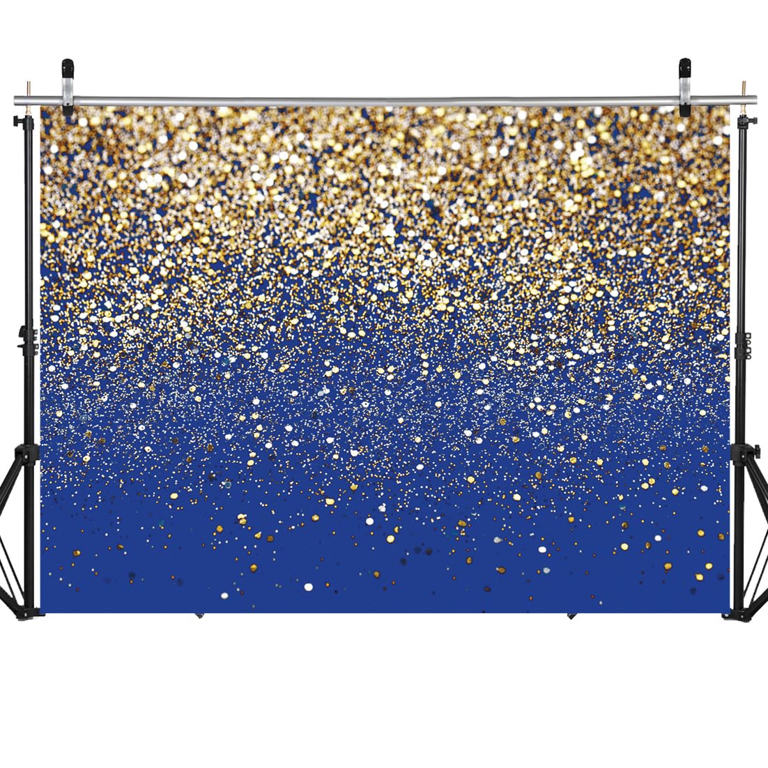 SJOLOON Blue Glitter Backdrop Royal Photo Backdrop for Birthday Party Decoration Graduation Studio Props 12558 (7x5FT)