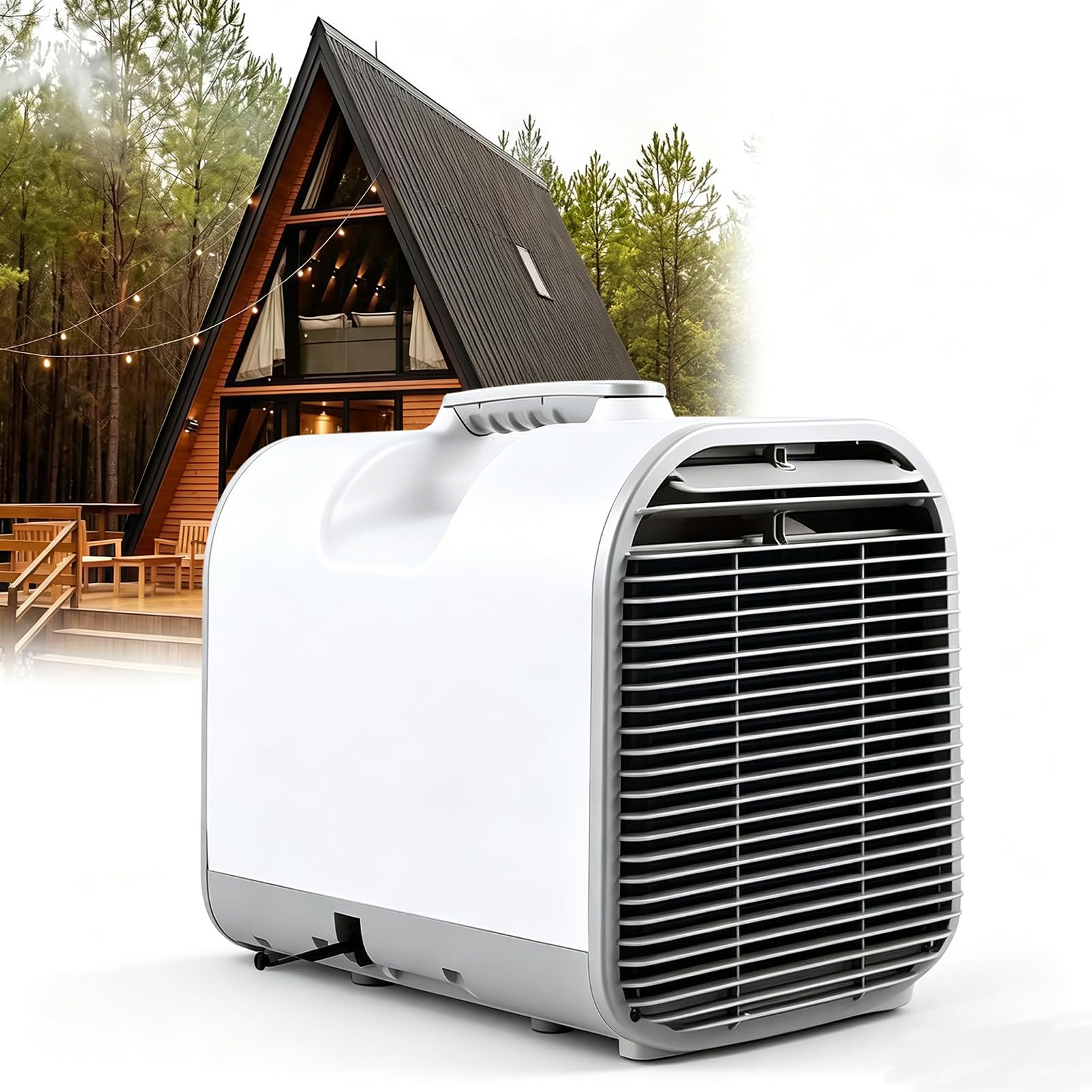 GZGHRZQS Portable Air Conditioner, Campervan Air Conditioner, 12V/24V/220V Caravan Air Conditioner, Travel, Camping, Motorhome, Outdoor Cooler, Digital Display, Remote Control