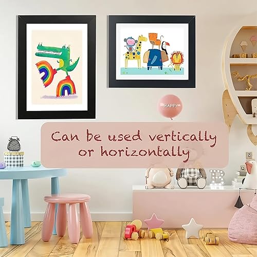 Miniatura 8 de AE - Marcos de arte para niños, tamaño A4 de 8.5 x 11 pulgadas, con apertura frontal, para niños, intercambiables, marco de almacenamiento negro