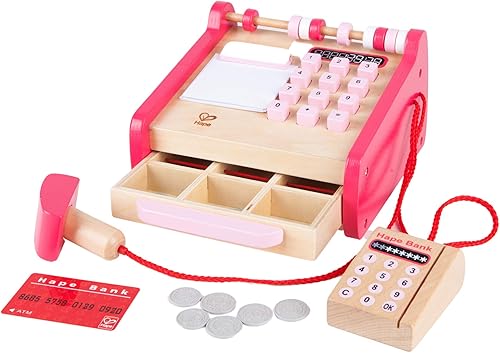 Hape Checkout - Juego de registro de madera con accesorios