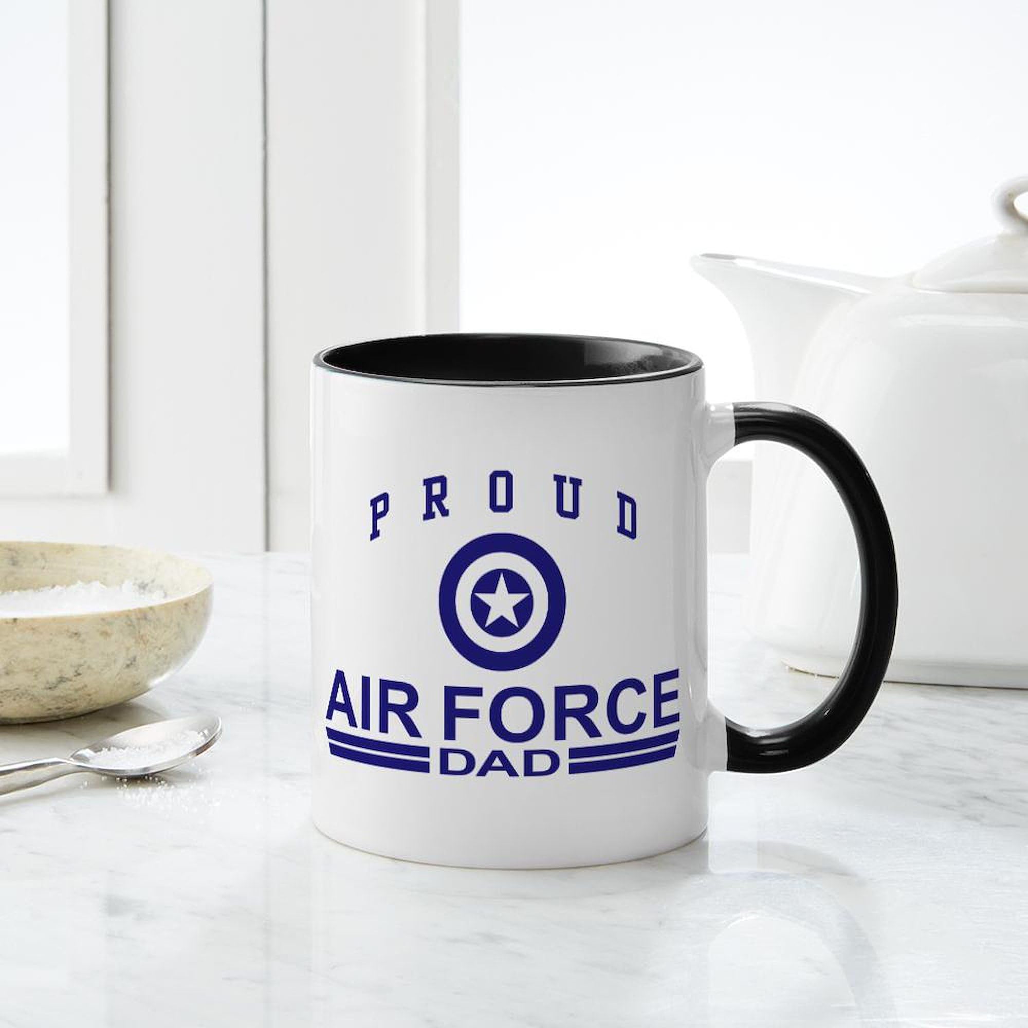 Amazon.com: CafePress Proud Air Force Dad Mug 11 oz (325 ml) Ceramic Coffee  Mug : Home & Kitchen