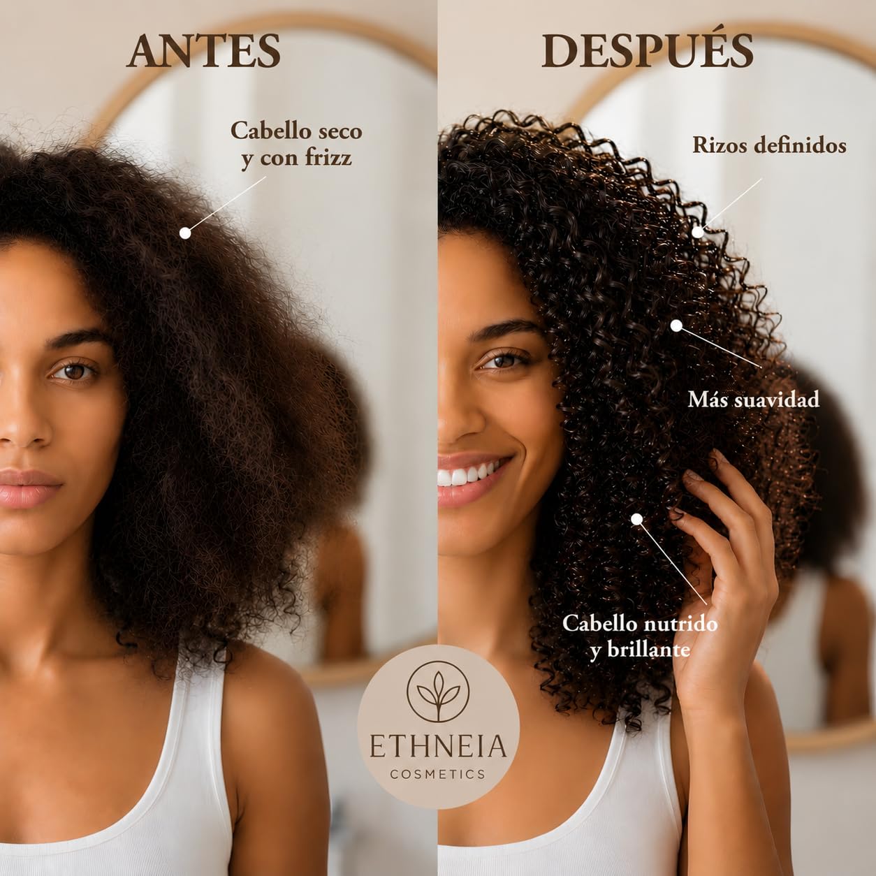Locken-Routine für welliges, lockiges und krauses Haar – Nutri Curl Maske 250ml + Hydra Curl Shampoo 250ml + Condi Curl Leave-in 200ml – ohne Sulfate, natürlichen Ursprungs, Made in France