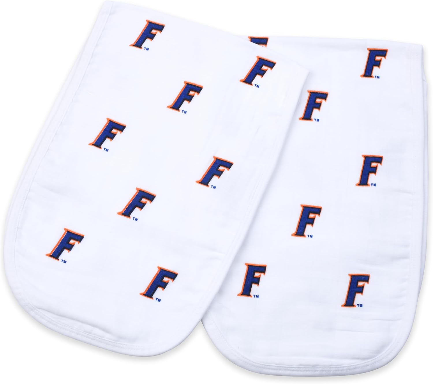 Three Little Anchors University of Florida Burp Cloths – 2 Pack Muslin Cotton Baby Burp Cloth Set – Officially Licensed UF Gators Baby Gear –Ideal for Little Gators
