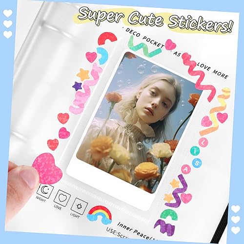 Miniatura 2 de RIO Direct Carpeta para tarjetas fotográficas A5 KPOP con 200 bolsillos, soporte para tarjetas fotográficas KPOP con 25 mangas, carpeta transparente