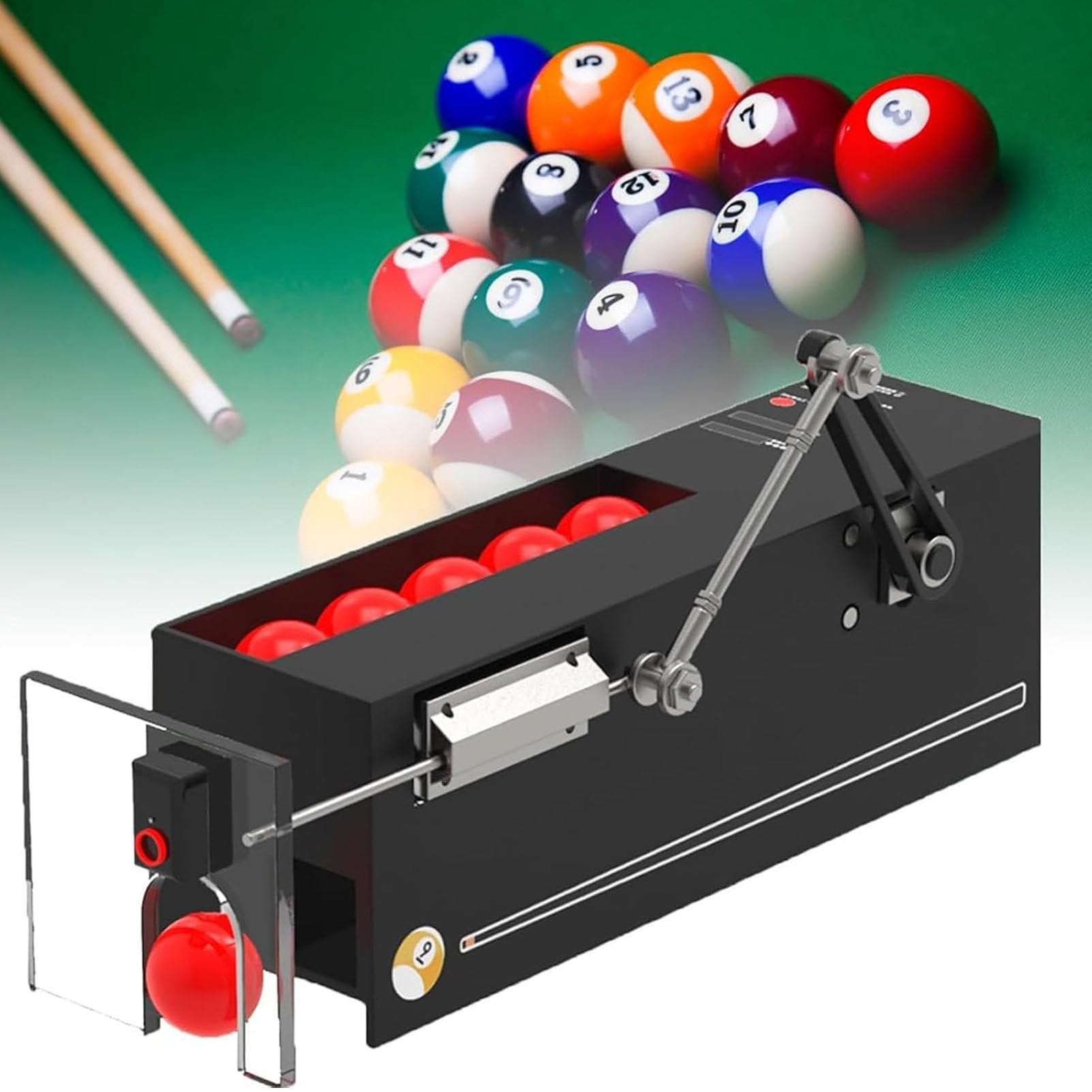 GYKOZY Automatic Billiard Ball Server, Billiard Ball Launcher Training Machine Practice Simulator, Billiard Train Real-Time Records True Simulation