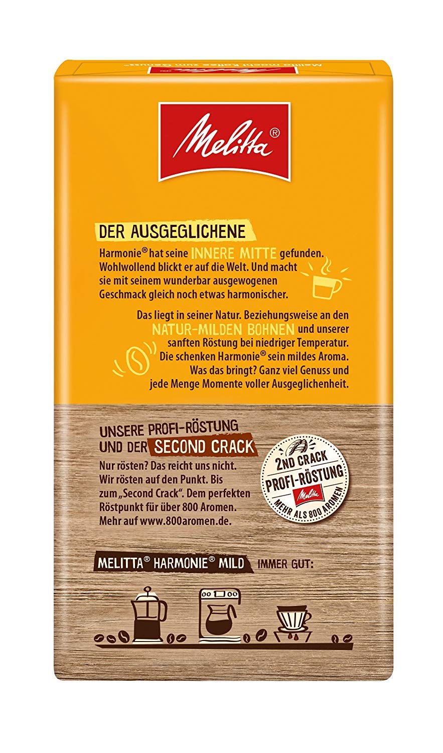Melitta HARMONIE mild Filterkaffee 18x 500g (9000g) - Melitta Café gemahlen