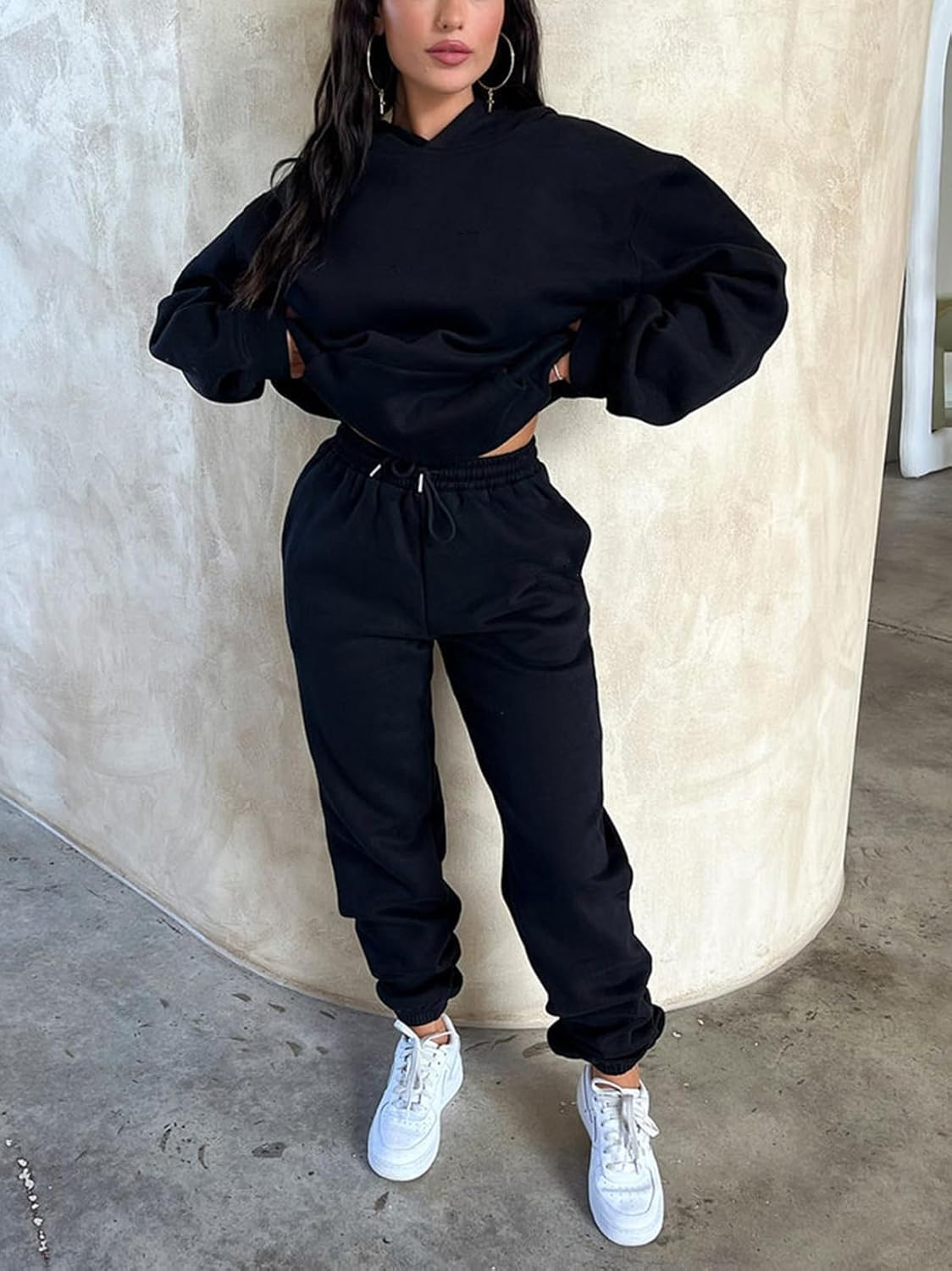 KANSOON Sweatsuits for Women Set 2 Piece Outfits Long Sleeve Hoodie Oversized Sweatshirt Jogger Pants Casual Tracksuit Sets - Image 8