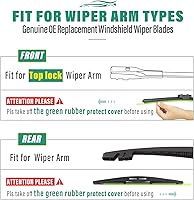 Vista 144 de 26" 20" 16" Windshield Wiper Blades Replacement for Dodge Grand Caravan 2008-2020 / Chrysler Town & Country 2008-2016 Premium All Weather Front Rear