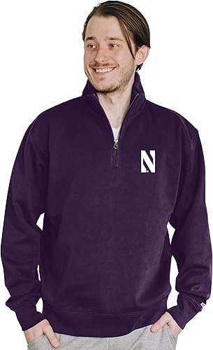 Miniatura 99 de Blue 84 Sudadera con cremallera de un cuarto para hombre de la NCAA Gris
