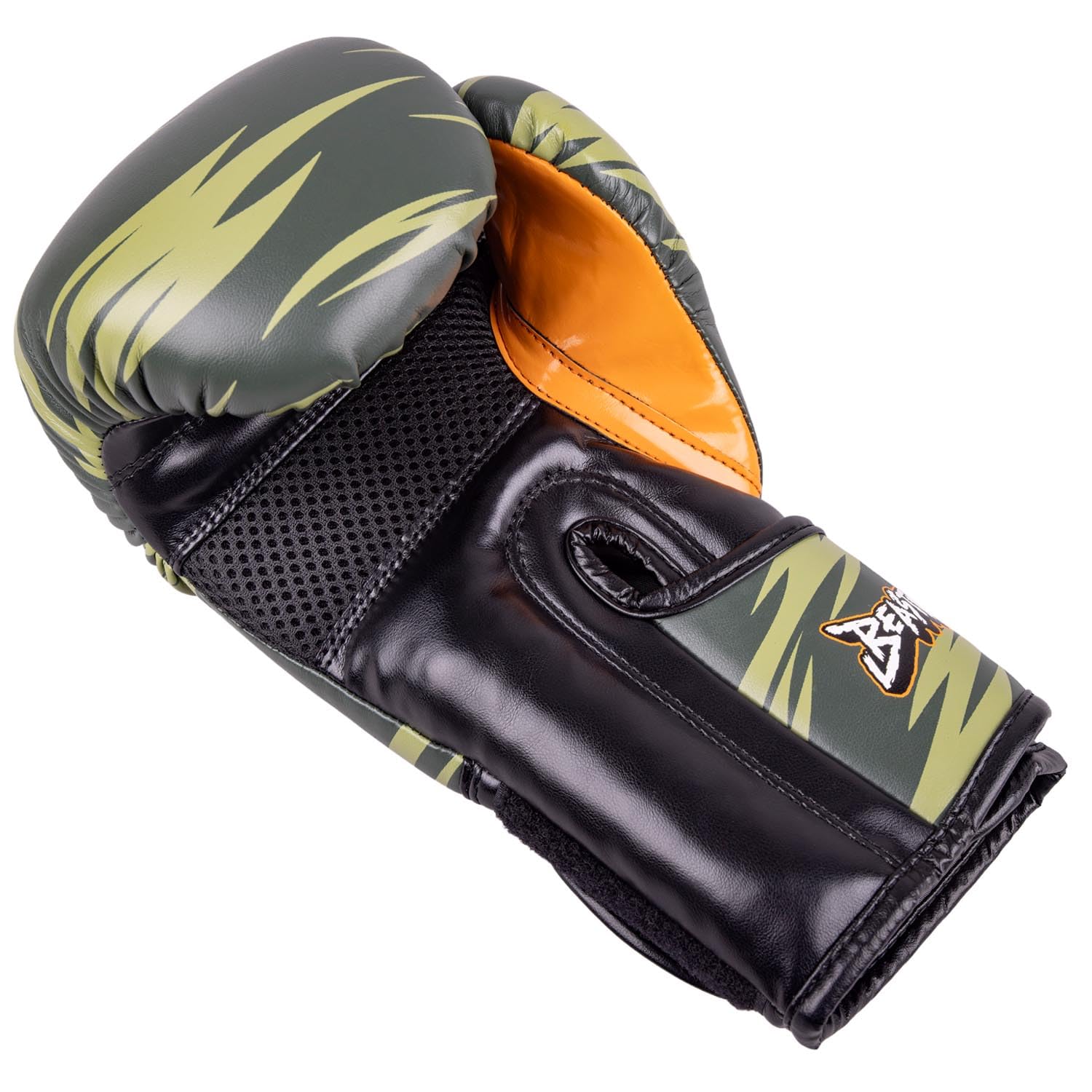 8 WEAPONS Boxhandschuhe Kinder, Beastial Viper, Khaki, Kinder Boxhandschuhe, Kunstleder, Perfekte Dämpfung für optimalen Schutz, Handschuhe für Muay Thai, K1, Boxen, MMA und Kickboxen