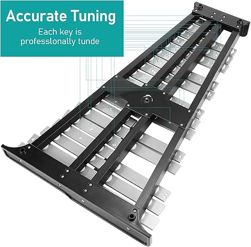 Miniatura 7 de Kit de percusión de xilófono Glockenspiel de 32 notas con soporte ajustable en altura, baquetas y bolsa de transporte