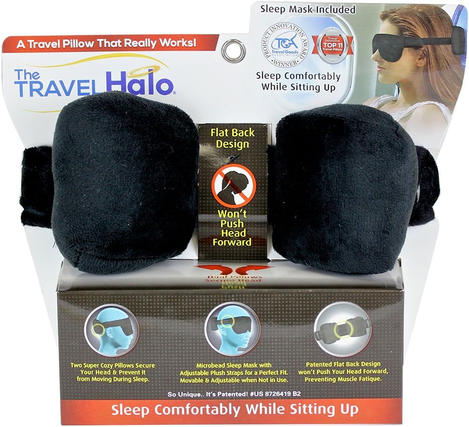 by Cloudz A Pillow Alternative Fully Adjustable with Microbead Sleep Mask and Earplugs