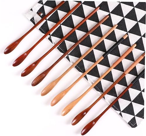 Miniatura 3 de Juego de cucharas agitadoras de miel para café, té y miel, cucharas de madera para mezclar suavemente