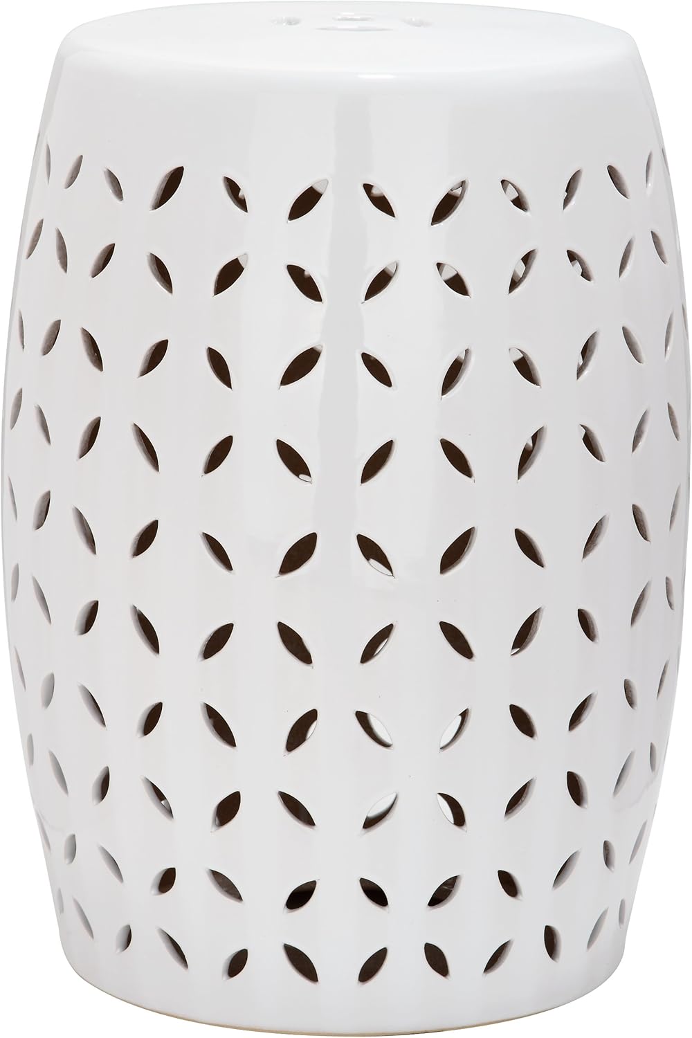 Safavieh Lattice Petal Ceramic Decorative Garden Stool, Robin's Egg Blue