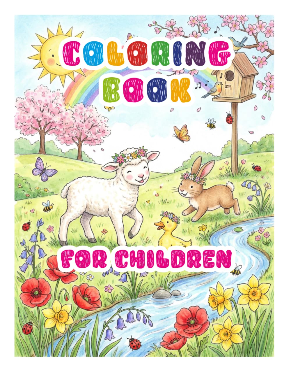 Coloring Book for Children: Spring Time