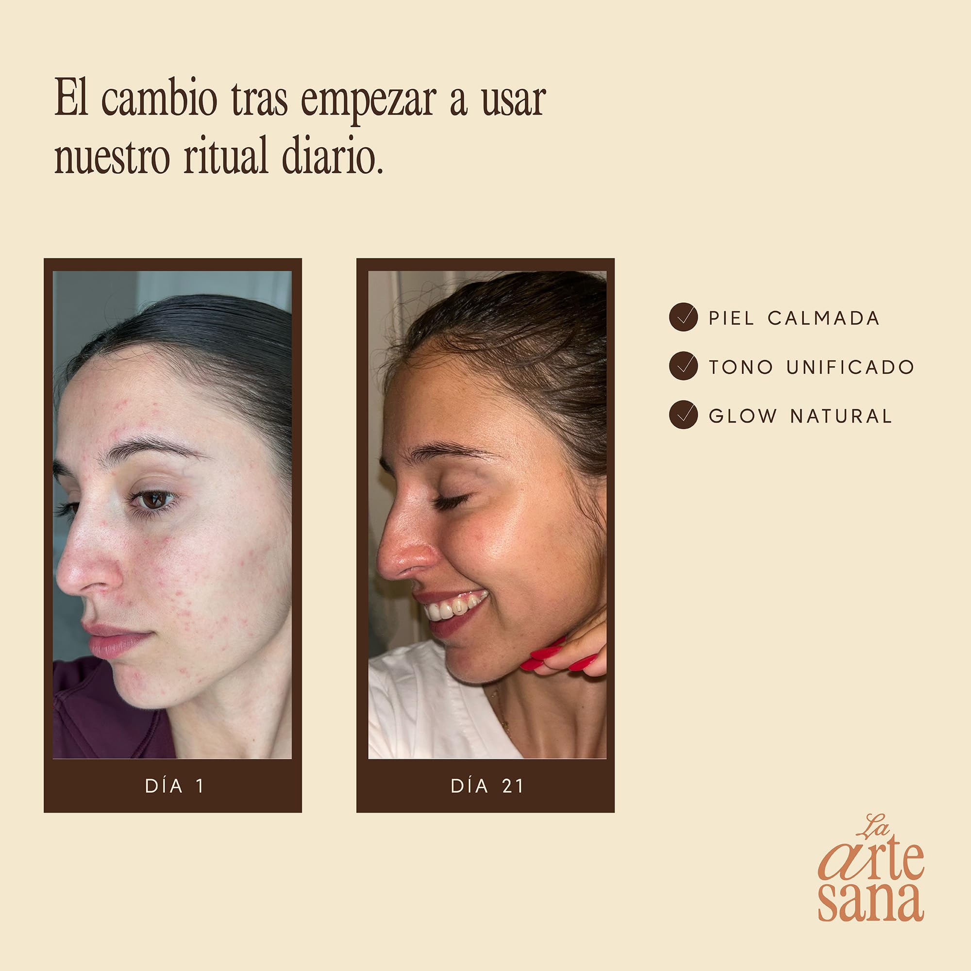 La Artesana Ritual Diario Facial con Beef Tallow | Crema de Día + Regenerador Nocturno | Rutina Facial Artesanal para Piel Sensible, Seca, Reactiva y Deshidratada