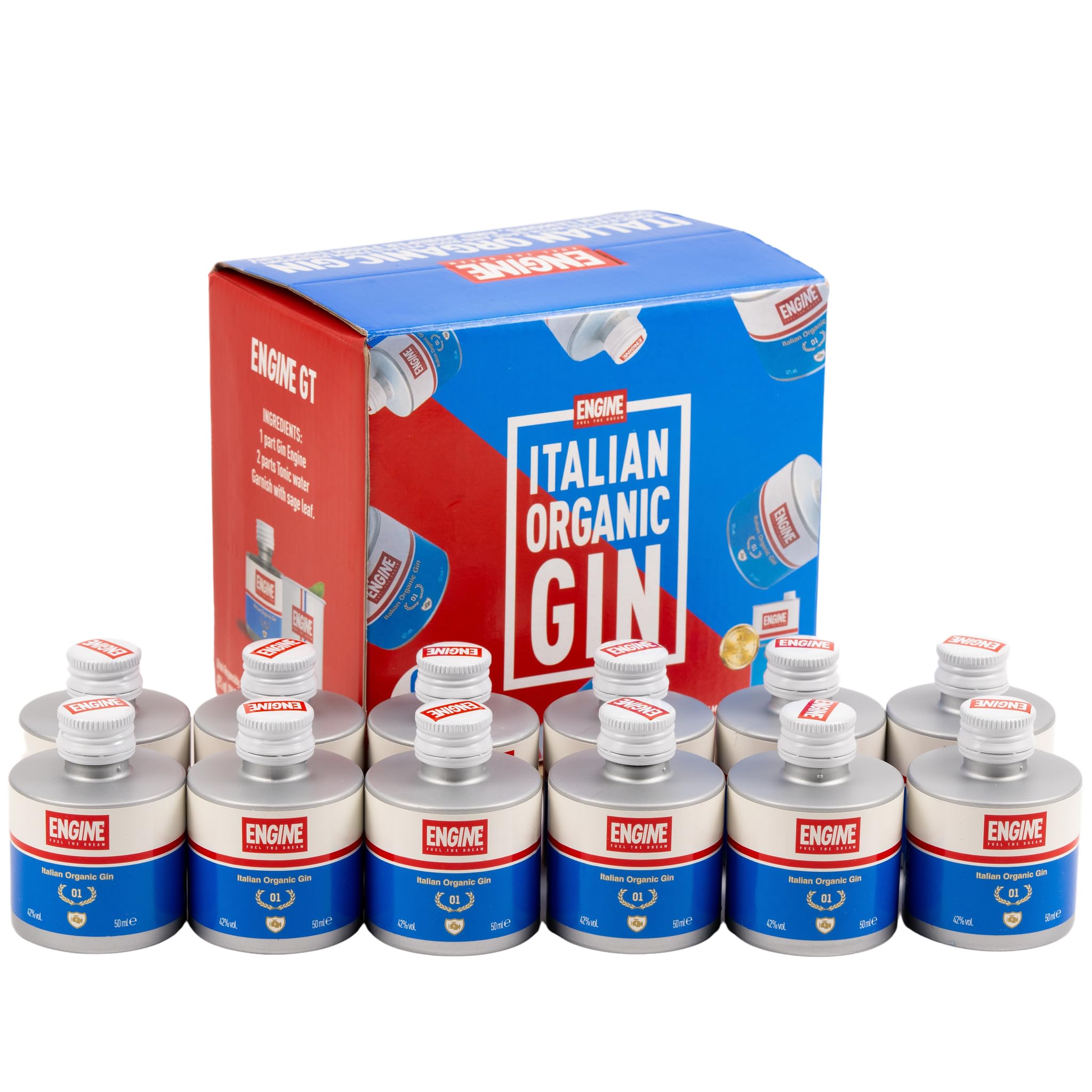 Engine - Pure Organic Gin 5cl x 12 Miniatures 42% vol(12 x 5cl)