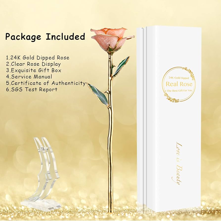 Gold Prestige 24k ローズ　本物のバラ ◇Gold Prestige 24金 金の薔薇 バラ 本物のバラ ゴールドローズ