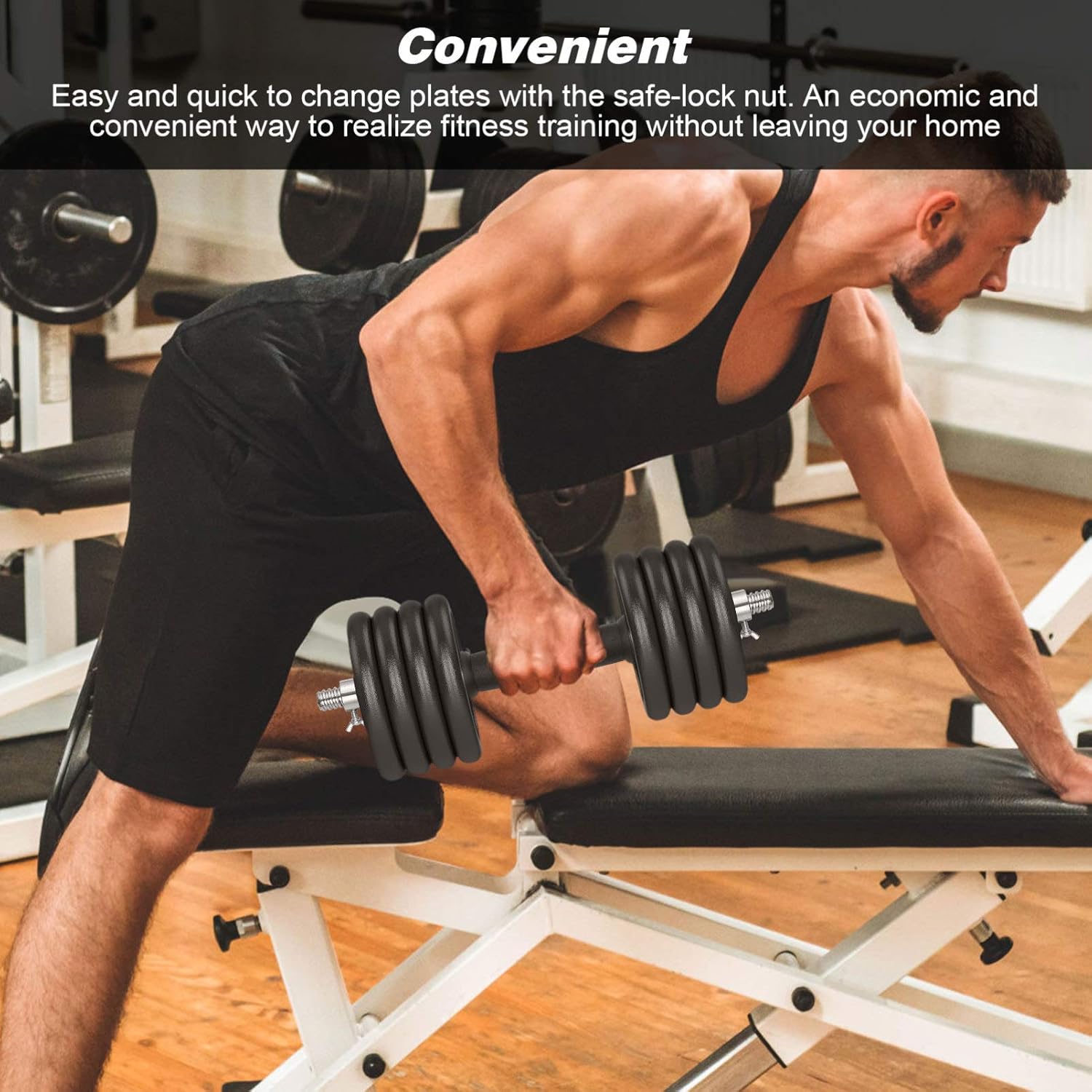 BESPORTBLE 2Pcs Dumbbell Bars with 4 Barbell Bars for Gym Barbells Dumbbell Training