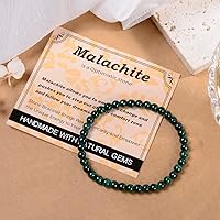 Vista 612 de MASSIVE BEADS Pulsera elástica de yoga hecha a mano con piedra natural, cristal curativo, energía, regalos para adultos unisex de 0.157 in, 0.236