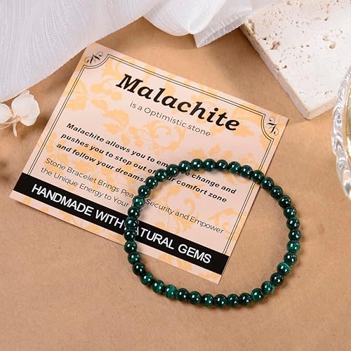 Vista 612 de MASSIVE BEADS Pulsera elástica de yoga hecha a mano con piedra natural, cristal curativo, energía, regalos para adultos unisex de 0.157 in, 0.236