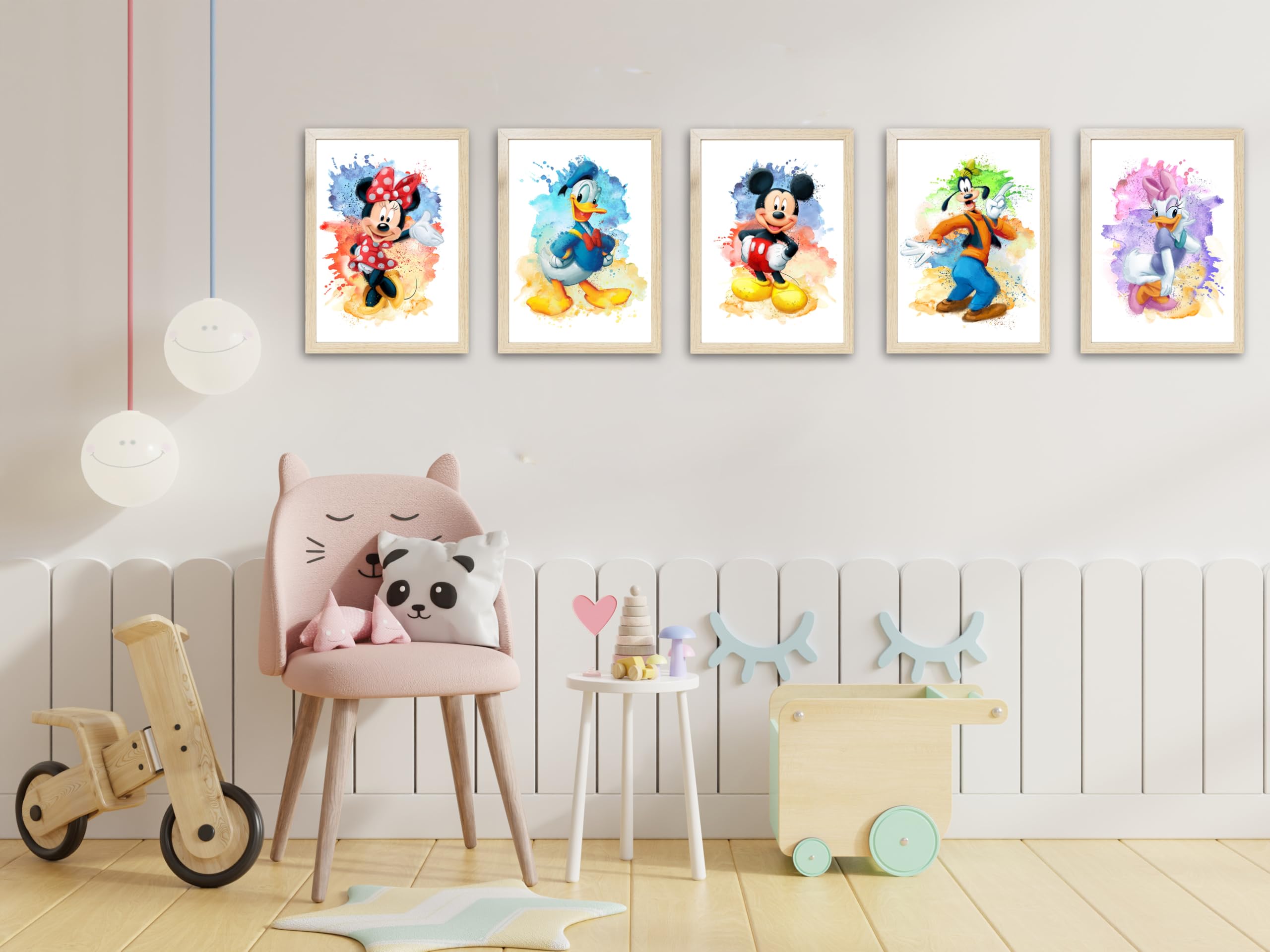 Amazon.co.jp: Gwency Design ミッキーマウス 水彩ポスター 6枚セット