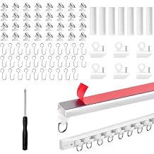 3.2 m Self-Adhesive Curtain Rail No Drilling 8 x 40 cm Ceiling Curtain Rail for Bedroom Window Shower Cabinets and Motorhomes