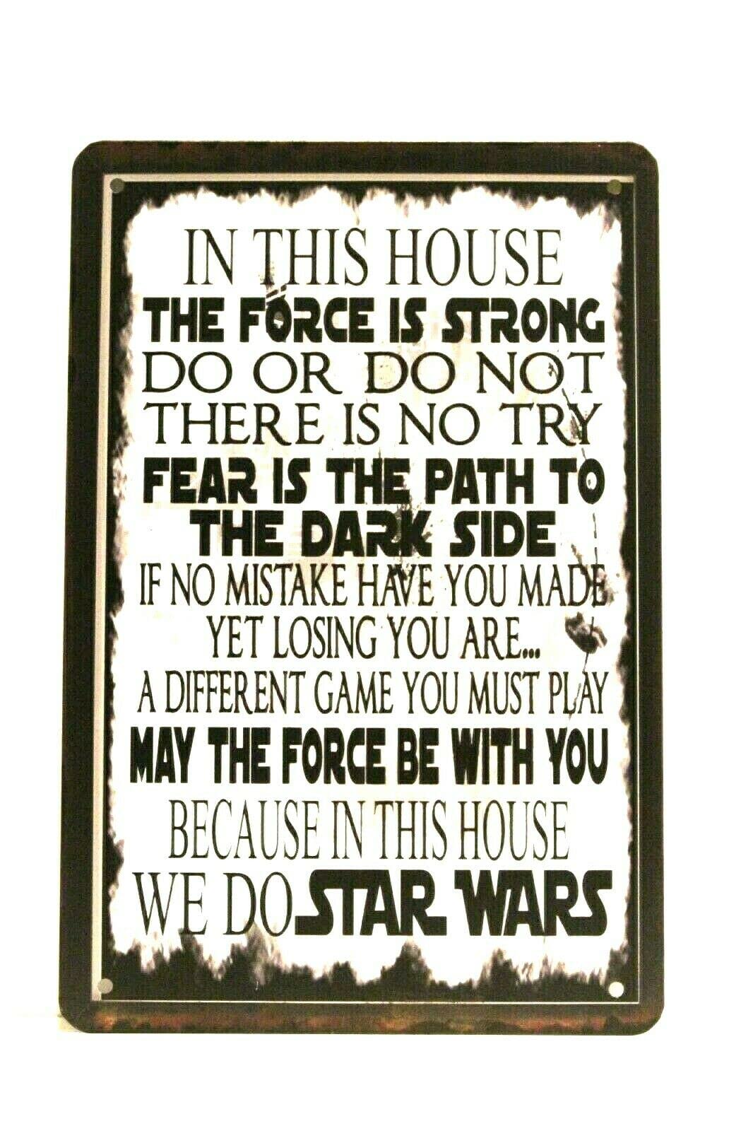Amazon.co.jp: In This House May The Force Is Strong Tin Metal
