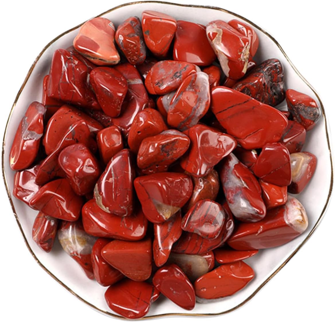 TOYANDONA Red Jasper Gravel Decorative Stone 7-9mm Bulk Aquarium Rocks Fish Tank Gravel for Terrarium and Aquatic Pet Landscaping