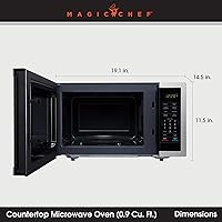 Vista 26 de Magic Chef MC77MB - Horno de microondas de encimera, microondas pequeño para espacios compactos, 700 vatios, 0.7 pies cúbicos, color negro