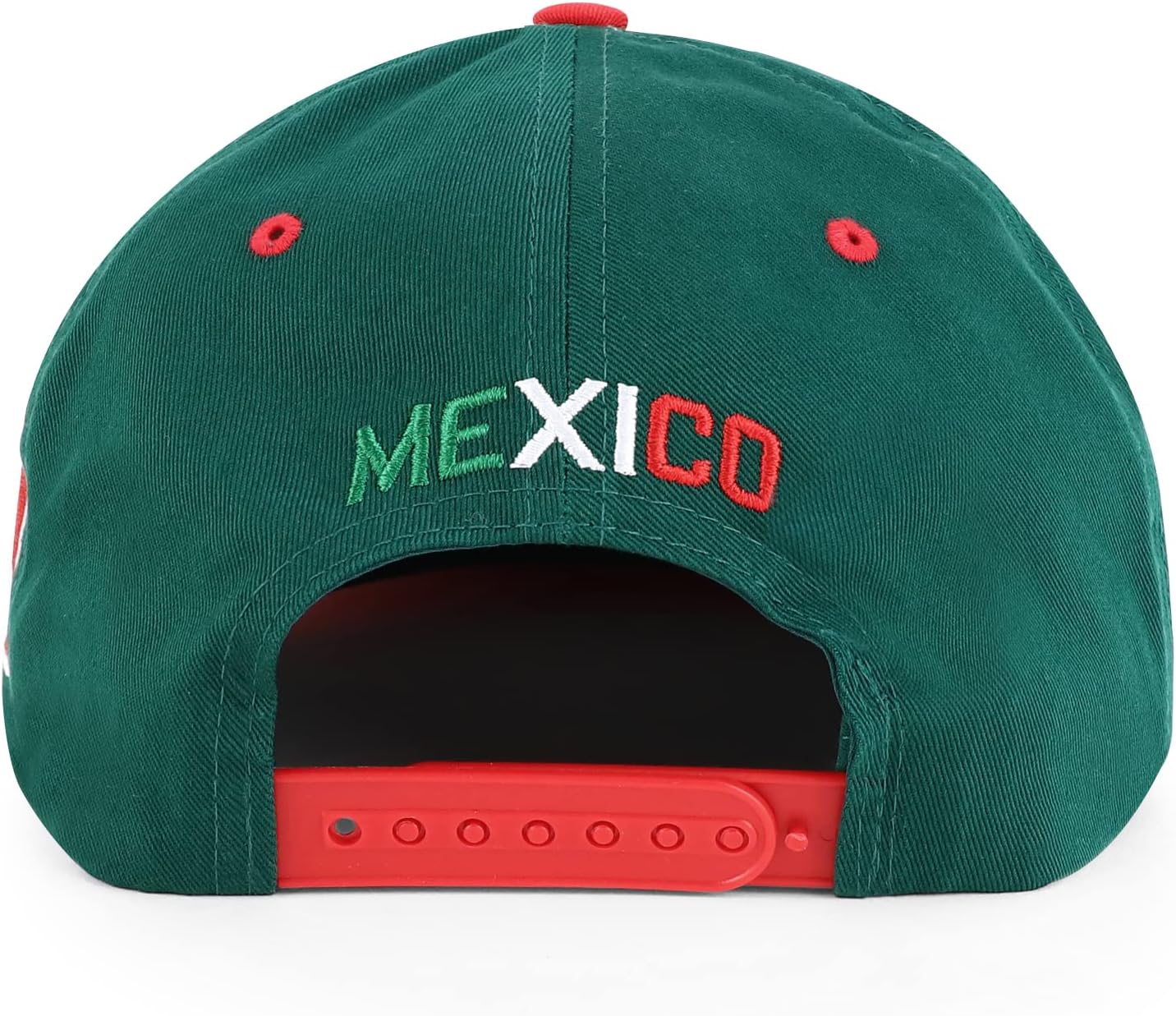 Hecho En Mexico Eagle 3D Embroidered Flat Bill Snapback Cap - Image 4