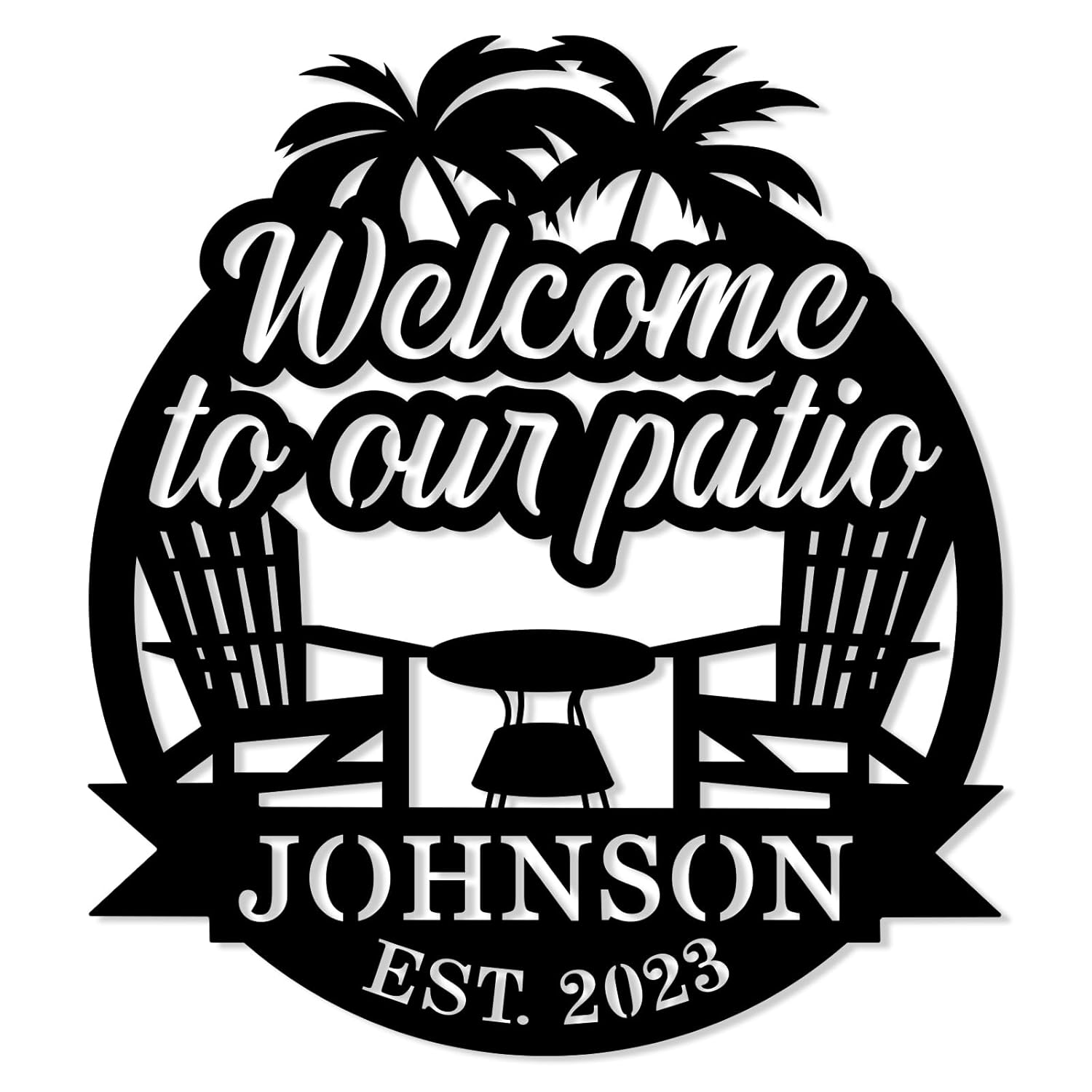 Personalized Patio Décor Signs, Custom Patio Sign with