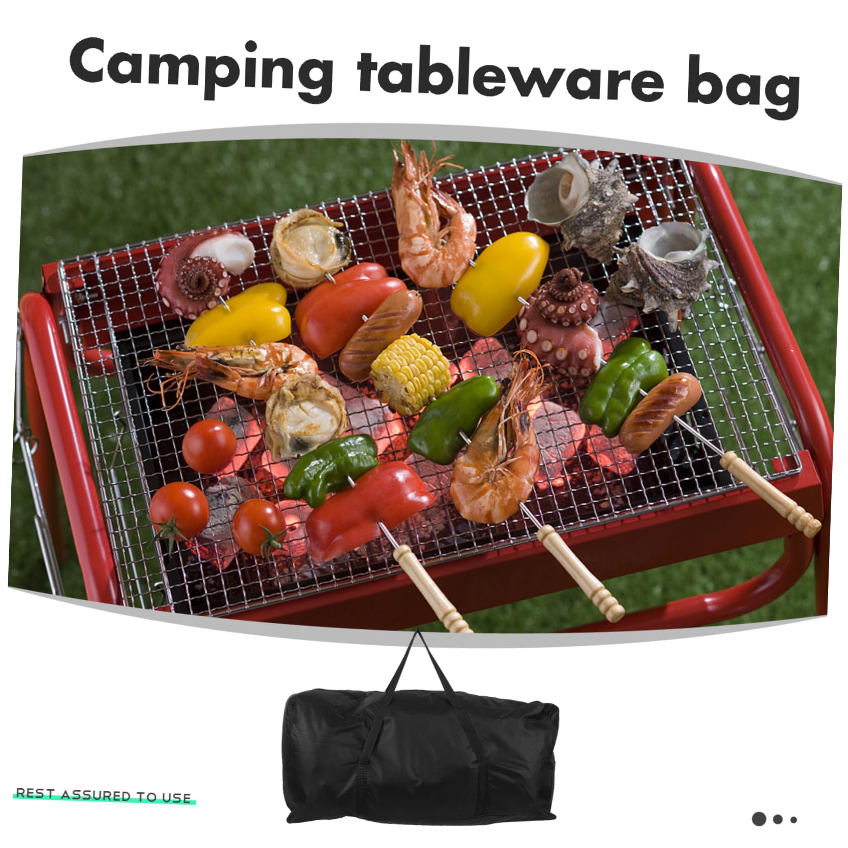 Hemobllo 3piezas Organizador De Para Camping y Barbacoa Bolsa De Almacenamiento De Resistente y Práctica