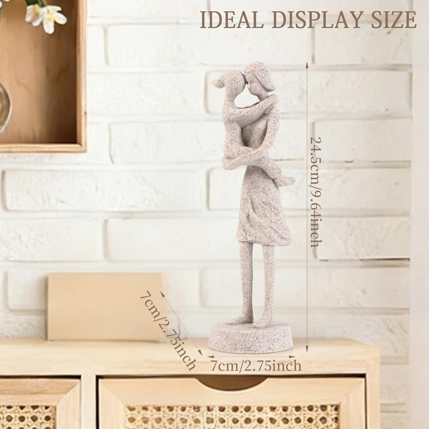 Suoedd Mother Daughter Figurines Gifts: Unique Gift for Mom and Daughter on Mothers Day Birthday Christmas,Decor for Shelf,Coffee Table,Bedroom,Office