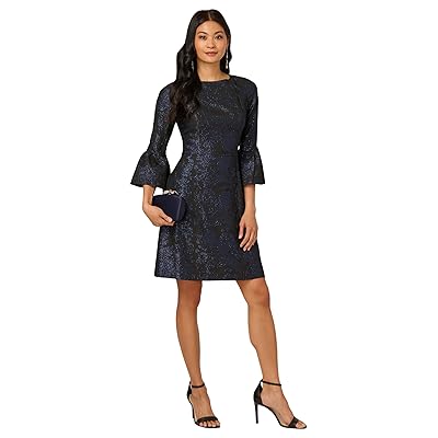 Adrianna Papell A line Jacquard Dress Women