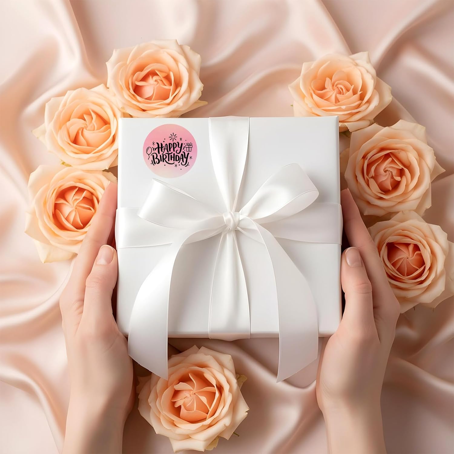 2500 Pcs 2 Inch Circle Thermal Sticker Labels, Direct Round Labels Self Adhesive Thermal Printer Stickers for DIY Logo Design, Qr Code, Thank You, Name Tag, 500 Pcs/ 1 Roll (5 Rolls, Gradient Color) - Image 6