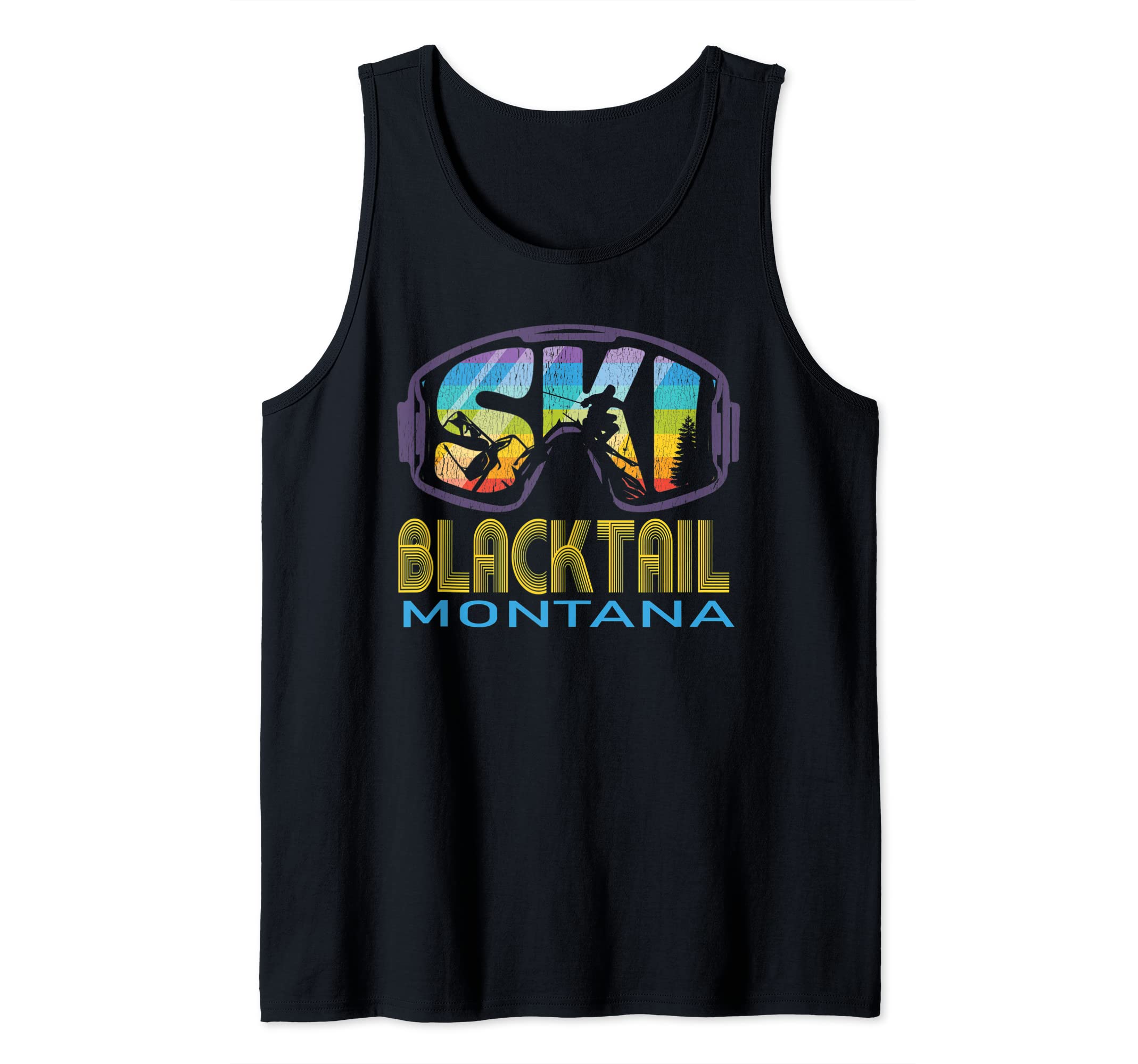 Ski Blacktail Montana Skiing Vacation Tank Top