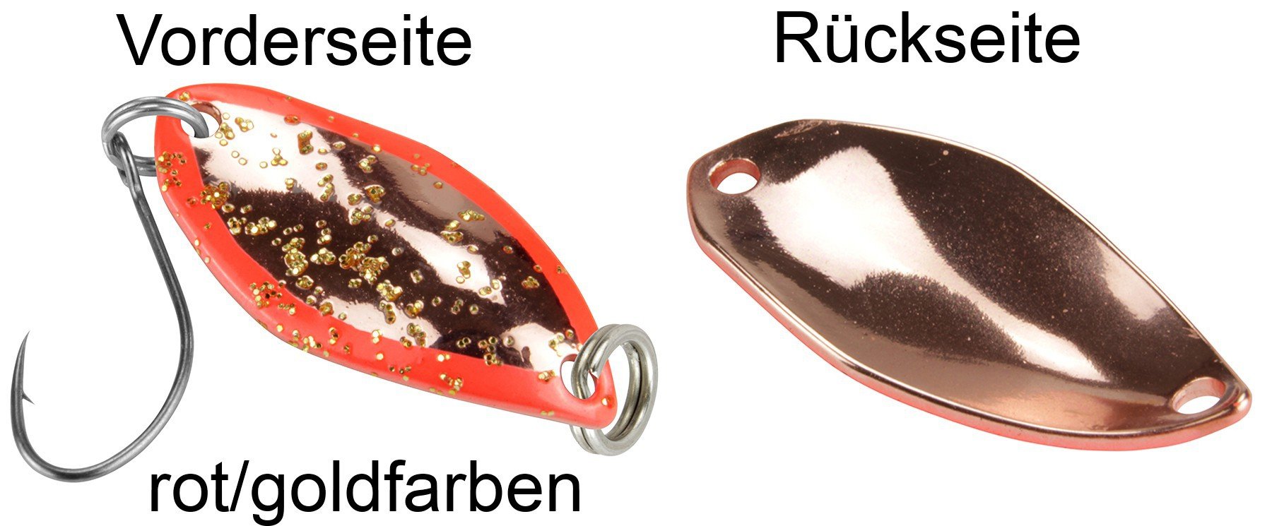 FTM Spoon Dragon Forellenblinker 1,6g 2,7cm - Orange/Gold Spinnköder Für Forellen