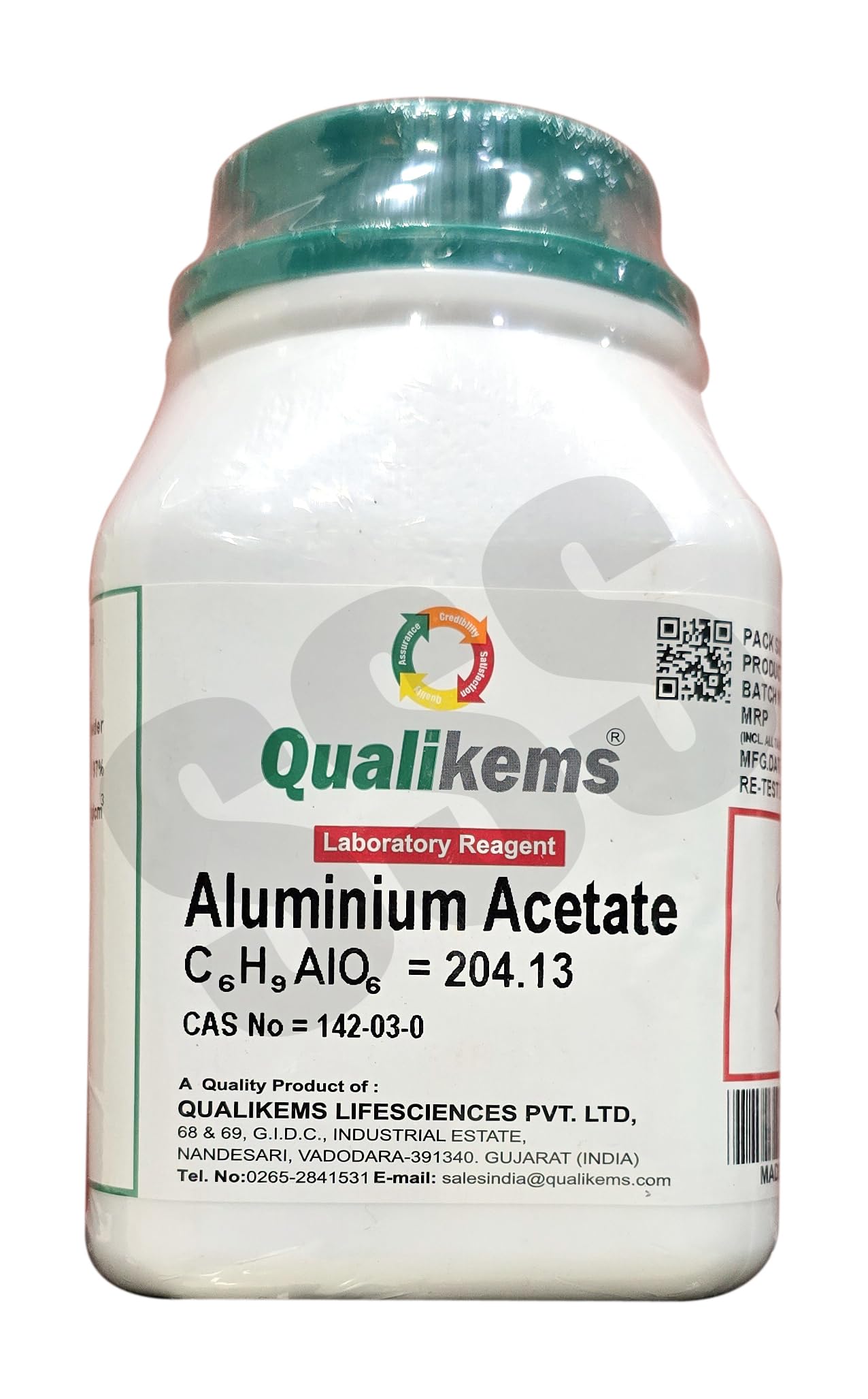 Aluminium Acetate LR 250gms (QUALIKEMS) CAS No = 142-03-0-image-17