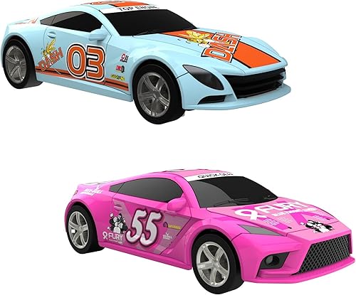 Miniatura 4 de SuperFun 203-143 - Juego de carreras de autos con ranura de alimentación USB, tamaño de diseño 65 x 37 pulgadas, faros LED, contador de vuelta, a