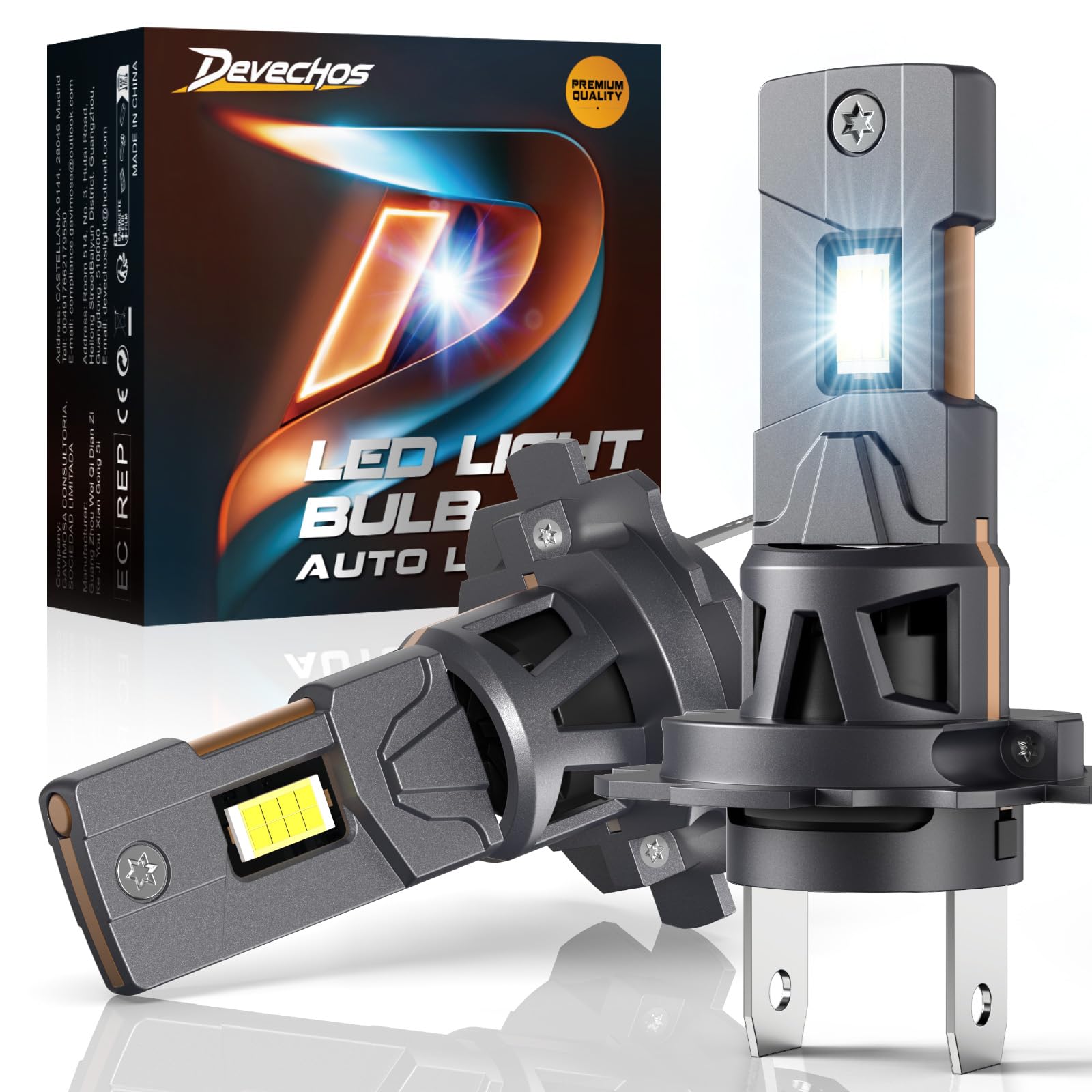 H7 LED Lampadine Auto: Senza Errori 32000LM 110W Fari Kit - Plug & Play Installazione e Antibrillio - IP68 Impermeabile LED Abbagliante o Anabbagliante Compatibile con 99% Veicoli