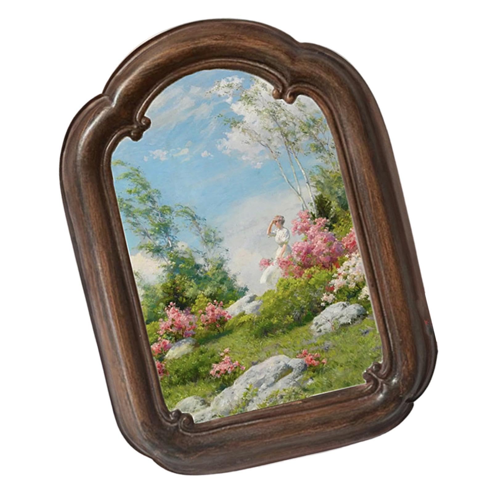 ALCXAZS Beautifully Crafted Vintage Picture Frame Antique Frame Wall Mounting And Tabletop Display Of Important Photos Desktop Photo Gallery Display Hanging, 15.5x19.6cm