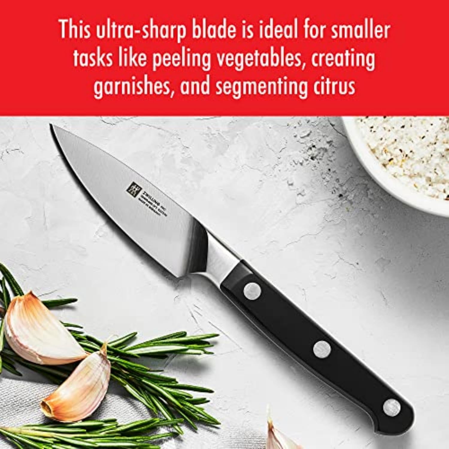 ZWILLING J.A. Henckels 3" Paring Knife, 3", Black