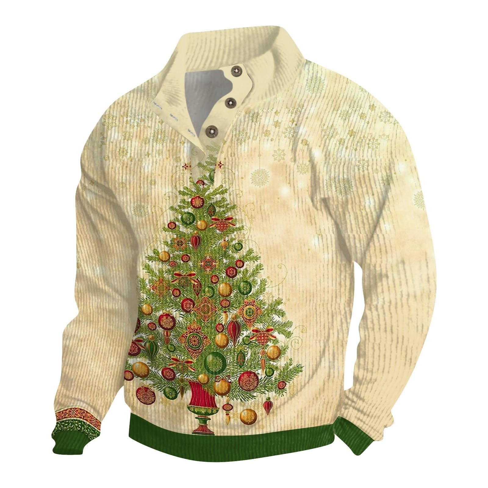 Sudadera térmica para hombre+estampado navideño+sudadera navideña
