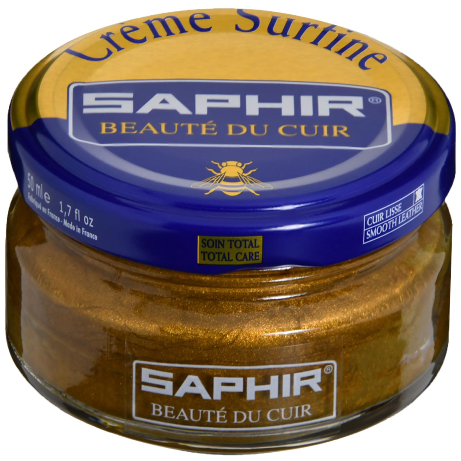 Saphir 9550032 Fine Beeswax Shoe Cream and Polish, 1.7 fl oz (50 ml), Emulsifying, Moisturizing, Recoloring, Glossy